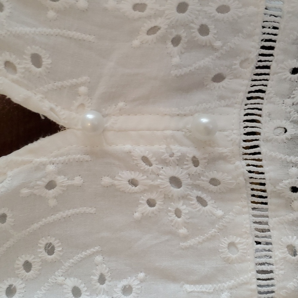 EUC white eyelet subdress - Picture 7 of 8